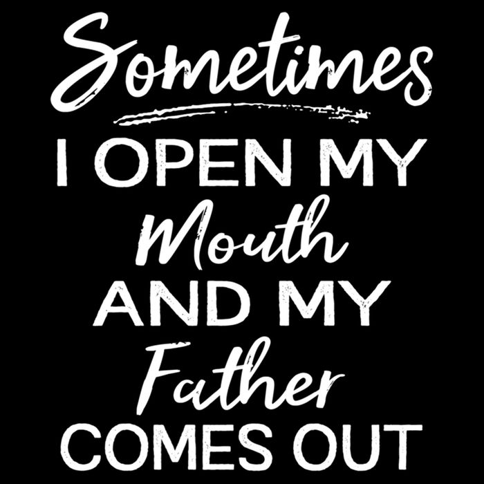 Sometimes I Open My Mouth And My Father Comes Out Gift Wool Snapback Cap