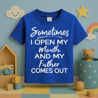 Sometimes I Open My Mouth And My Father Comes Out Gift Toddler T-Shirt