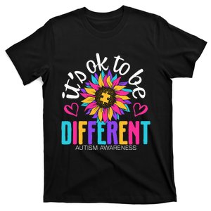 Sunflower it's ok to be Different Autism Awareness T-Shirt