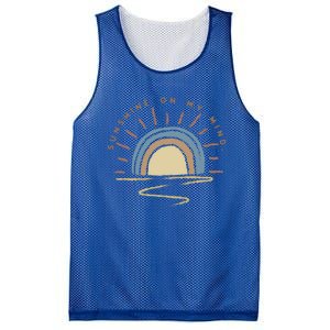 Sunshine Is On My Mind Wander More Worry Less Cool Gift Mesh Reversible Basketball Jersey Tank