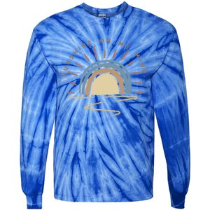 Sunshine Is On My Mind Wander More Worry Less Cool Gift Tie-Dye Long Sleeve Shirt