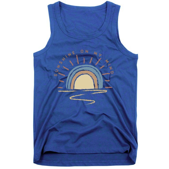 Sunshine Is On My Mind Wander More Worry Less Cool Gift Tank Top