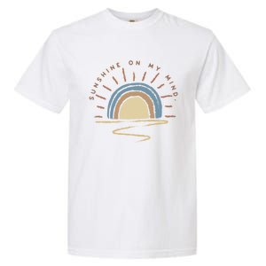 Sunshine Is On My Mind Wander More Worry Less Cool Gift Garment-Dyed Heavyweight T-Shirt