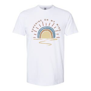 Sunshine Is On My Mind Wander More Worry Less Cool Gift Softstyle CVC T-Shirt