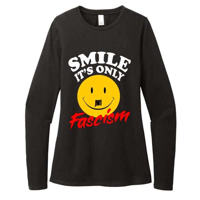 Smile Its Only Fascism Womens CVC Long Sleeve Shirt