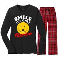 Smile Its Only Fascism Women's Long Sleeve Flannel Pajama Set 