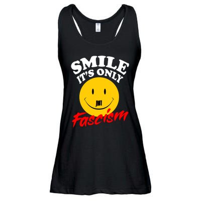 Smile Its Only Fascism Ladies Essential Flowy Tank