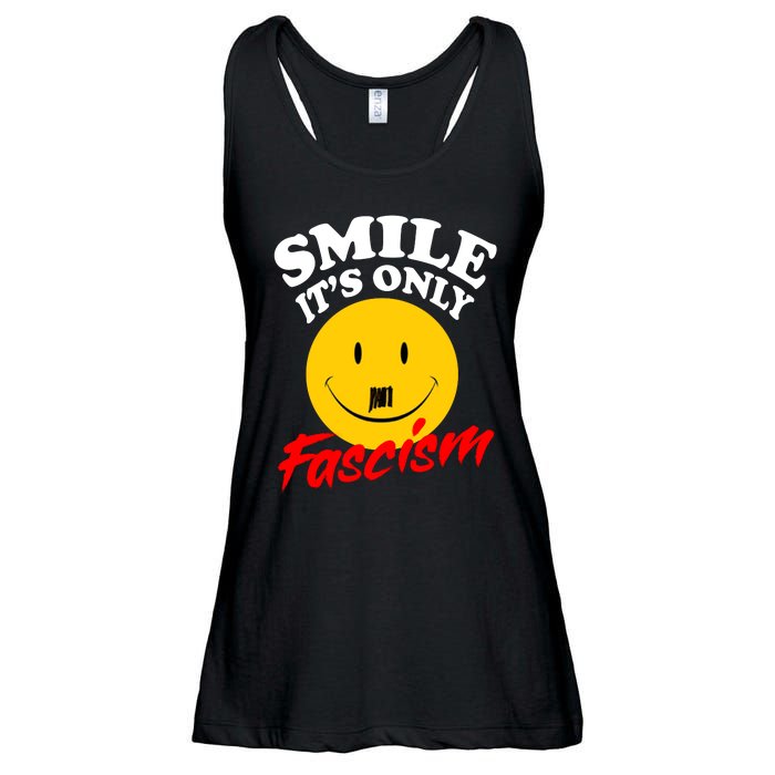 Smile Its Only Fascism Ladies Essential Flowy Tank