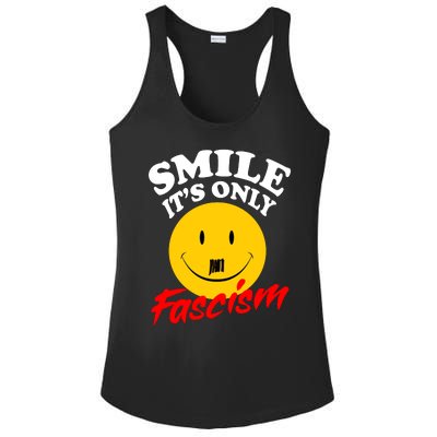 Smile Its Only Fascism Ladies PosiCharge Competitor Racerback Tank