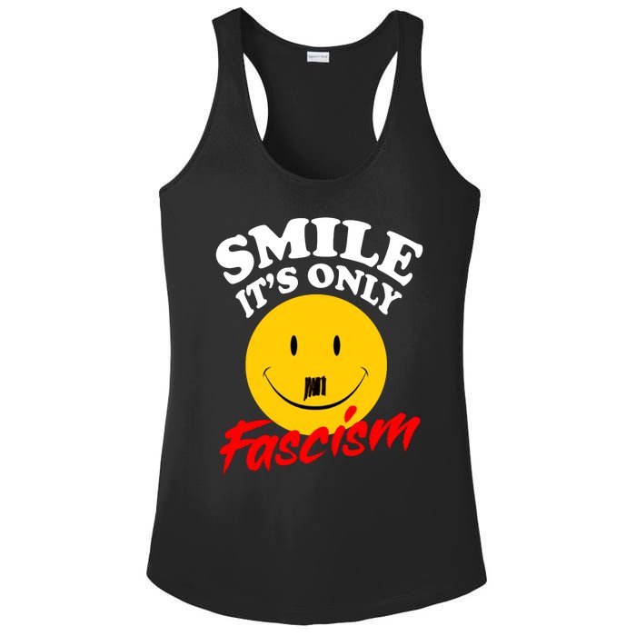 Smile Its Only Fascism Ladies PosiCharge Competitor Racerback Tank