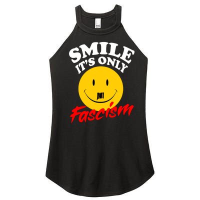 Smile Its Only Fascism Women's Perfect Tri Rocker Tank