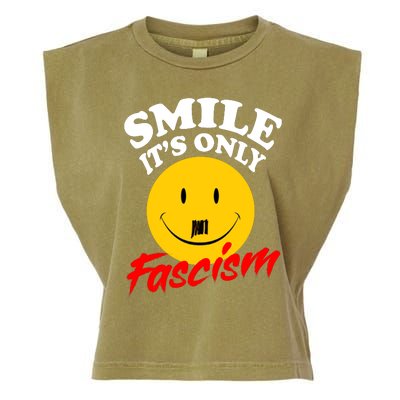 Smile Its Only Fascism Garment-Dyed Women's Muscle Tee