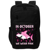 Shark In October We Wear Pink Breast Cancer Impact Tech Backpack