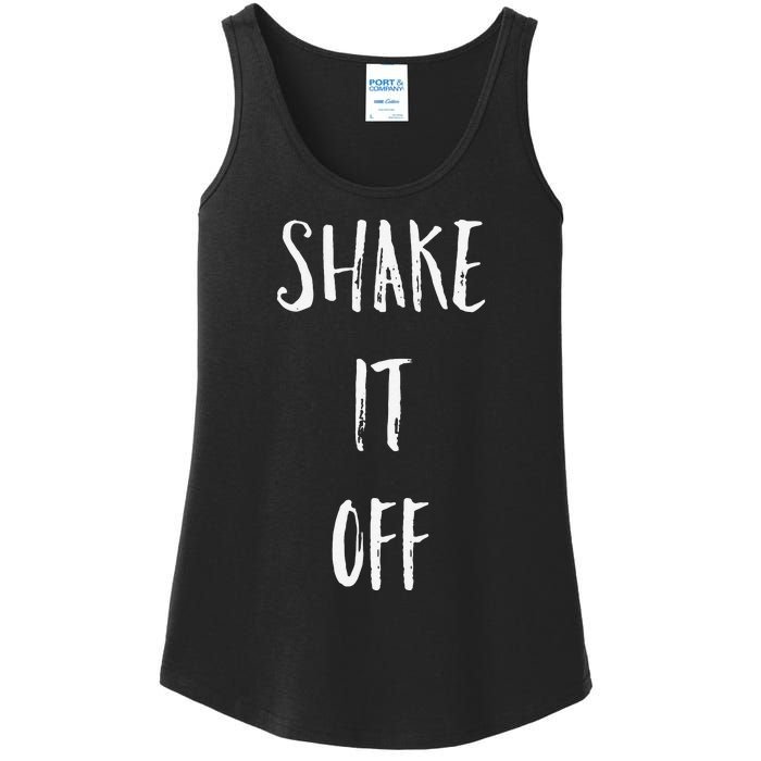 Shake It Off Strong Motivation Faith Christian Ladies Essential Tank