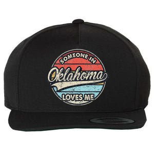 Someone In Oklahoma Loves Me Us State Cool Retro Wool Snapback Cap