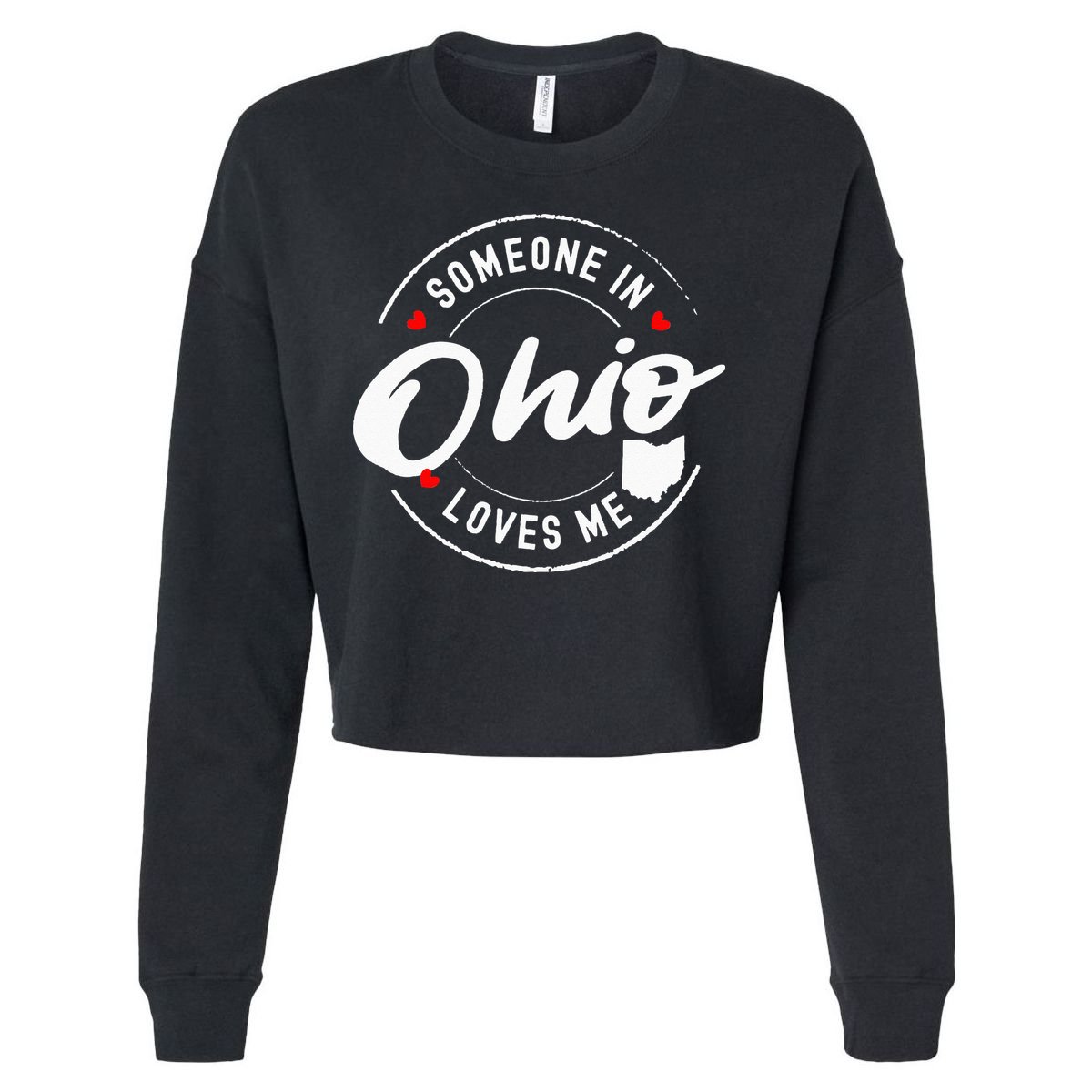 Someone in Ohio Loves Me Cropped Pullover Crew