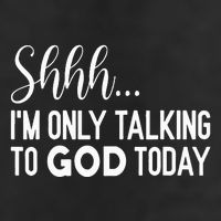 Shhh… IM Only Talking To God Today Funny Christian Saying 25L Jumbo Tote