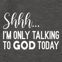 Shhh… IM Only Talking To God Today Funny Christian Saying Vector Backpack