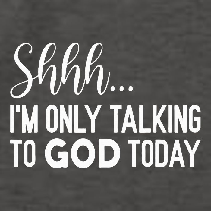 Shhh… IM Only Talking To God Today Funny Christian Saying Vector Backpack