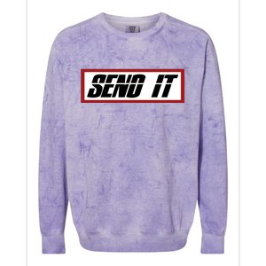 Send It Offroad Dirt Bike Logo Colorblast Crewneck Sweatshirt