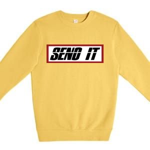 Send It Offroad Dirt Bike Logo Premium Crewneck Sweatshirt