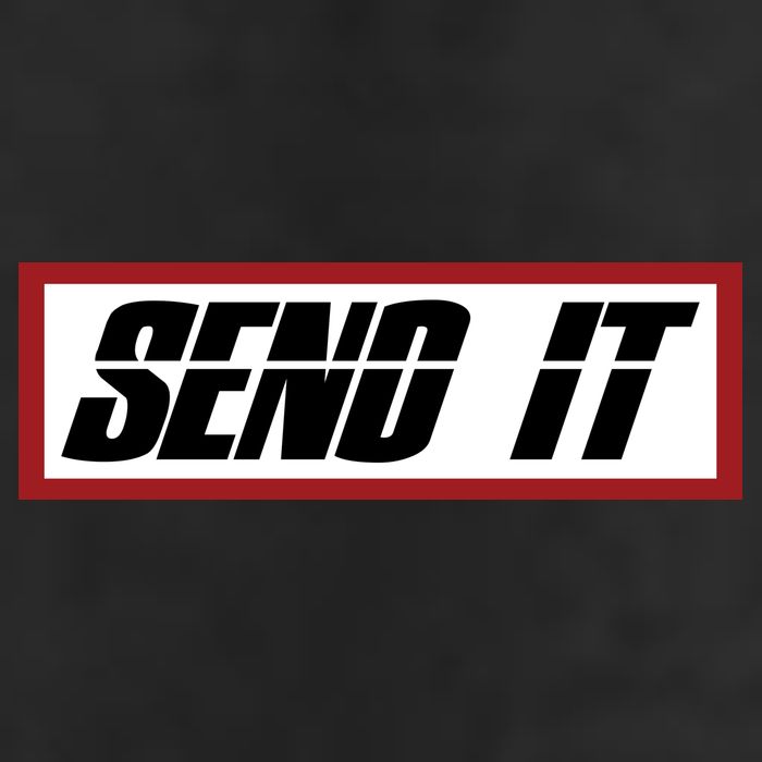 Send It Offroad Dirt Bike Logo 7 Panel Mesh Trucker Snapback Hat