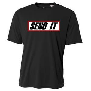 Send It Offroad Dirt Bike Logo Cooling Performance Crew T-Shirt