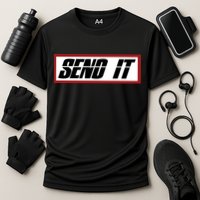Send It Offroad Dirt Bike Logo Cooling Performance Crew T-Shirt