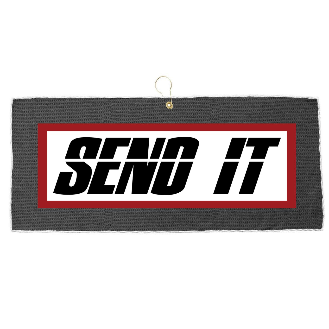 Send It Offroad Dirt Bike Logo Large Microfiber Waffle Golf Towel