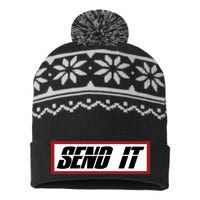 Send It Offroad Dirt Bike Logo USA-Made Snowflake Beanie