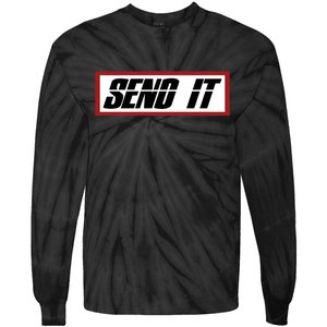 Send It Offroad Dirt Bike Logo Tie-Dye Long Sleeve Shirt