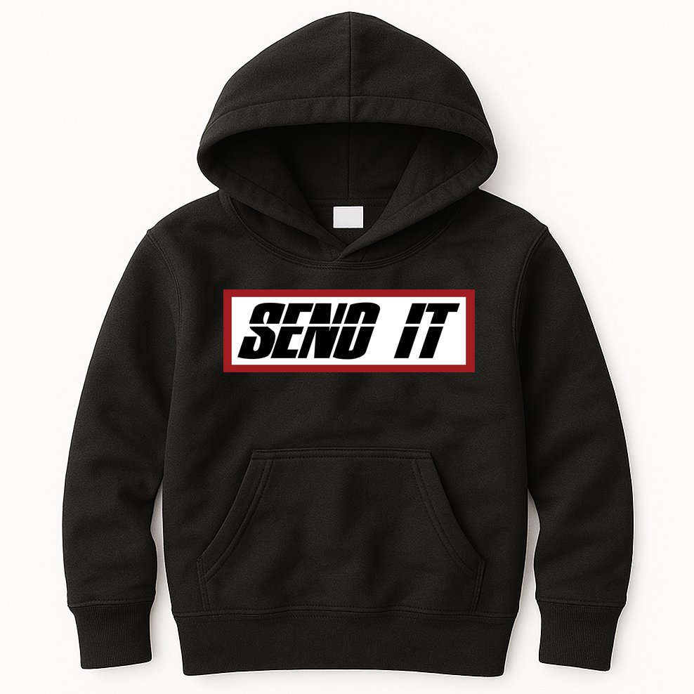 Send It Offroad Dirt Bike Logo Kids Hoodie