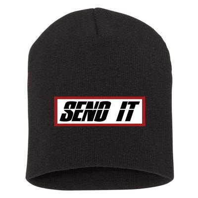 Send It Offroad Dirt Bike Logo Short Acrylic Beanie