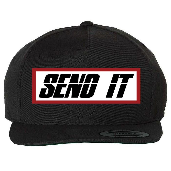 Send It Offroad Dirt Bike Logo Wool Snapback Cap