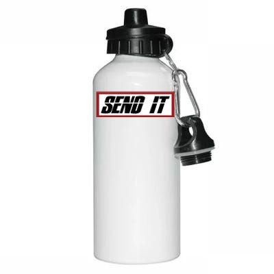 Send It Offroad Dirt Bike Logo Aluminum Water Bottle