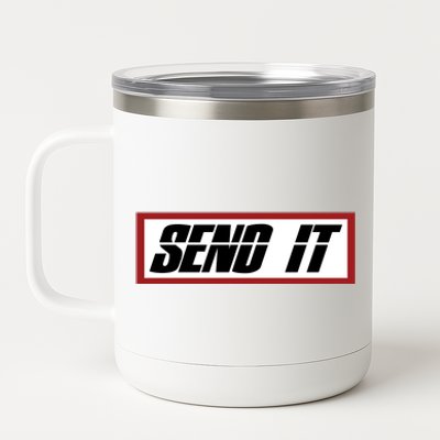 Send It Offroad Dirt Bike Logo 12 oz Stainless Steel Tumbler Cup