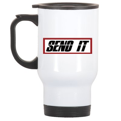 Send It Offroad Dirt Bike Logo Stainless Steel Travel Mug