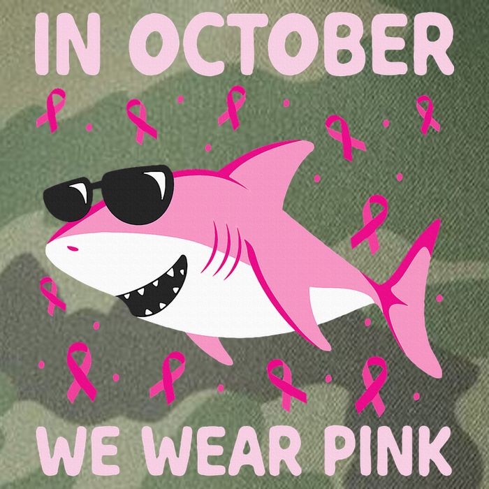 Shark In October We Wear P.I.N.K Breast Cancer Legacy Tie Dye Trucker Hat