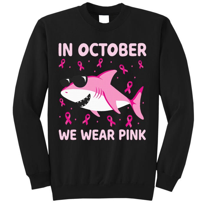 Shark In October We Wear P.I.N.K Breast Cancer Sweatshirt