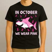 Shark In October We Wear P.I.N.K Breast Cancer T-Shirt