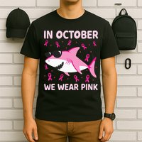 Shark In October We Wear P.I.N.K Breast Cancer T-Shirt