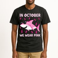 Shark In October We Wear P.I.N.K Breast Cancer Tall T-Shirt