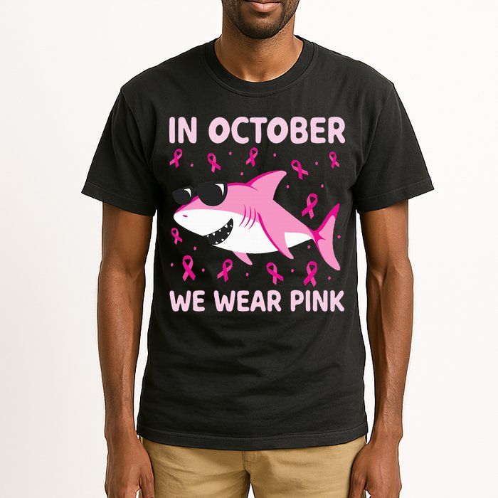 Shark In October We Wear P.I.N.K Breast Cancer Tall T-Shirt