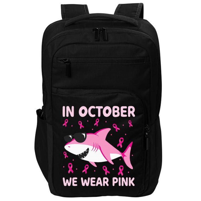 Shark In October We Wear P.I.N.K Breast Cancer Impact Tech Backpack