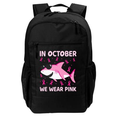 Shark In October We Wear P.I.N.K Breast Cancer Backpack