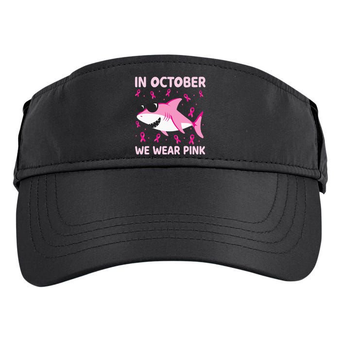 Shark In October We Wear P.I.N.K Breast Cancer Adult Drive Performance Visor