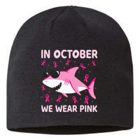 Shark In October We Wear P.I.N.K Breast Cancer Sustainable Beanie