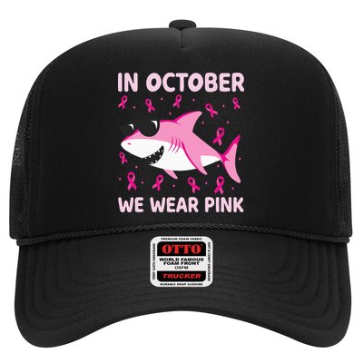 Shark In October We Wear P.I.N.K Breast Cancer Trucker Hat