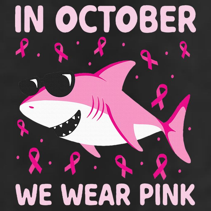 Shark In October We Wear P.I.N.K Breast Cancer Trucker Hat
