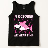 Shark In October We Wear P.I.N.K Breast Cancer Tank Top